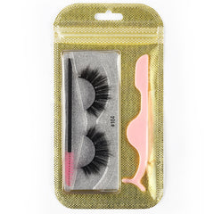 3D Thick Curling False Eyelashes Set with Tweezers & Brush