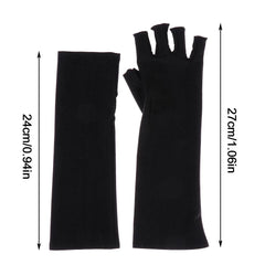 Sunscreen Fingerless Gloves Medium Solid Wrist Gloves