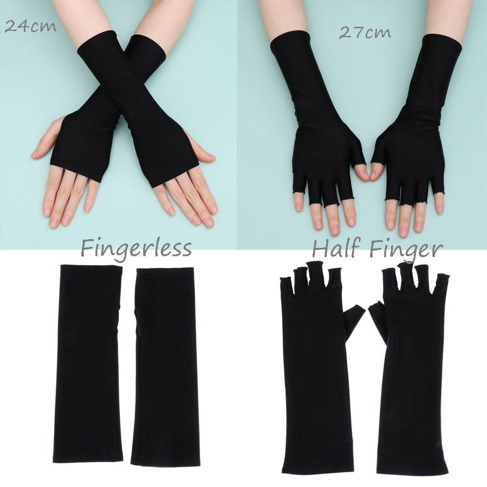Sunscreen Fingerless Gloves Medium Solid Wrist Gloves