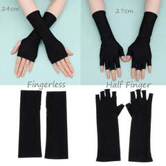 Sunscreen Fingerless Gloves Medium Solid Wrist Gloves