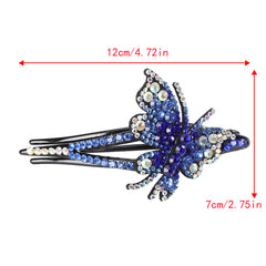 Rhinestone Butterfly Hair Claw Clip Crystal Hair Combs Female Accessories