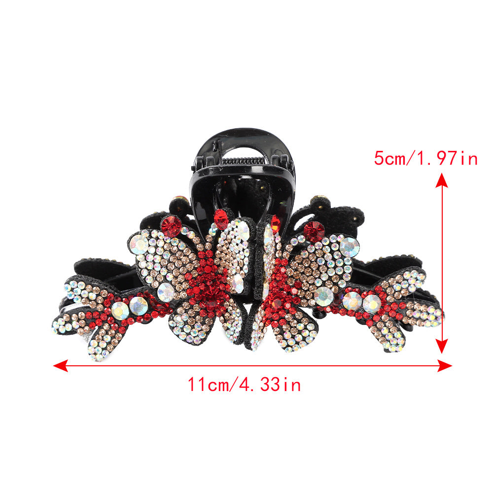 Colorful Rhinestone Butterfly Hair Claws Hair Clip