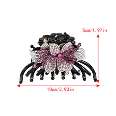 Rhinestone & Flower Hair Claw Vintage Banana Clip Headwear