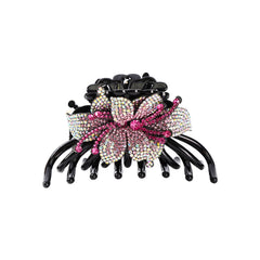 Rhinestone & Flower Hair Claw Vintage Banana Clip Headwear