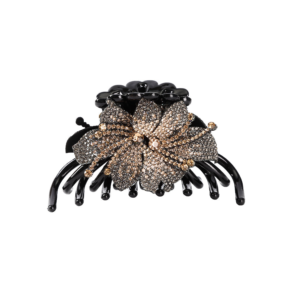 Rhinestone & Flower Hair Claw Vintage Banana Clip Headwear