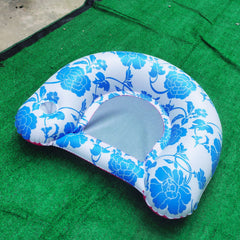 Inflatable Rose Print U Shaped Mesh Reclining Chair