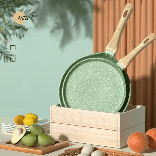 Iomai Stone Non-stick Frying Pan 17.6 inch Wok Pancake Egg Steak Frying Pot