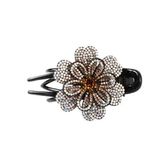 Colorful Rhinestone Flower Hair Claw Crystal Hair Clip For Women