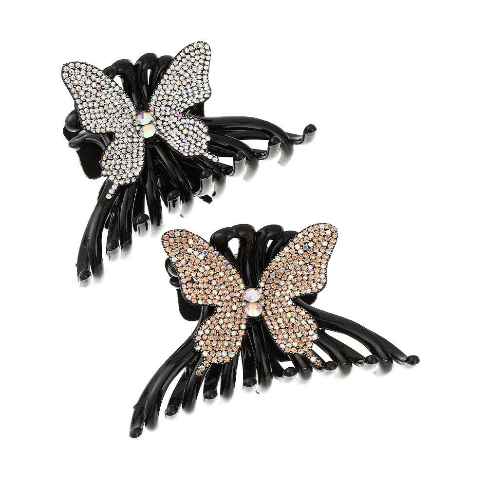 Colorful Crystal Hair Claw Sparkling Headwear Barrette Women Hair Clip