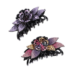 Colorful Crystal Hair Claw Sparkling Headwear Barrette Women Hair Clip
