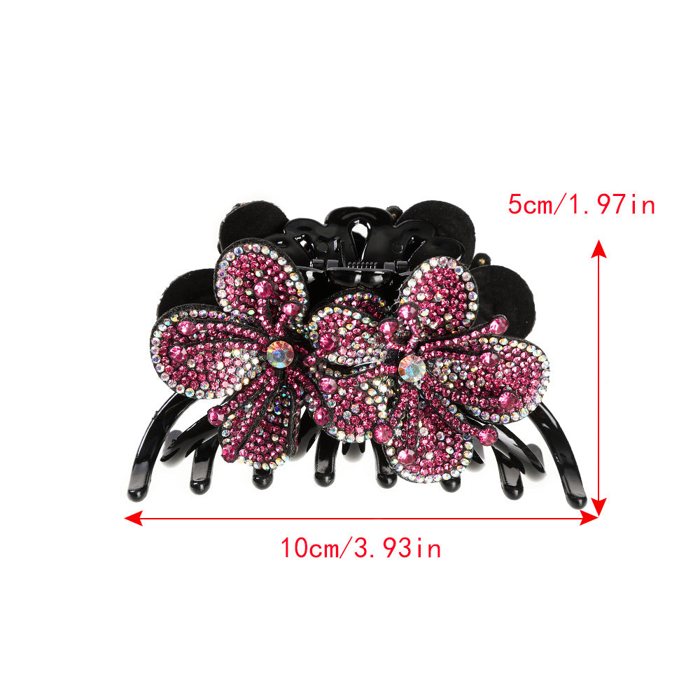 Colorful Crystal Hair Claw Sparkling Headwear Barrette Women Hair Clip