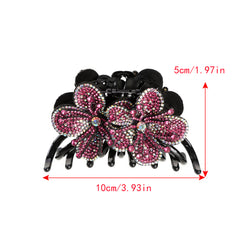 Colorful Crystal Hair Claw Sparkling Headwear Barrette Women Hair Clip
