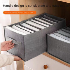 Gray Clothes Storage Box with Divided Components