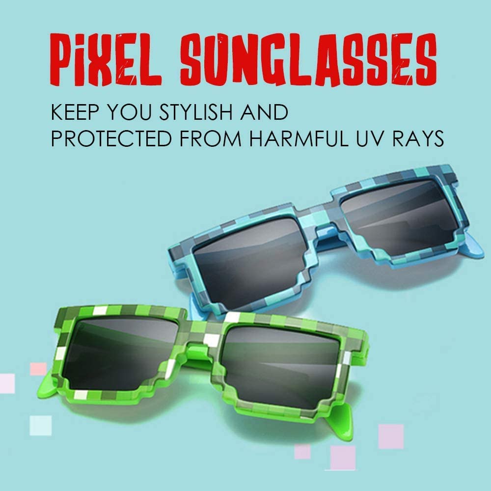 Pixelated Sunglasses for Kids Birthday Party Favors