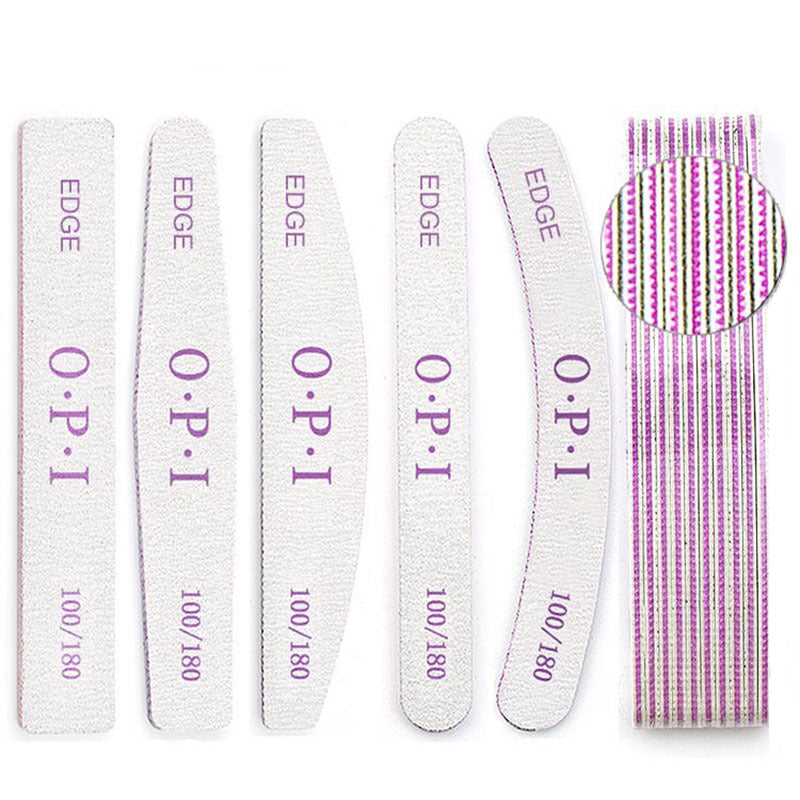10Pcs Nail File 100 180 Sandpaper for Manicure Buffer Tools