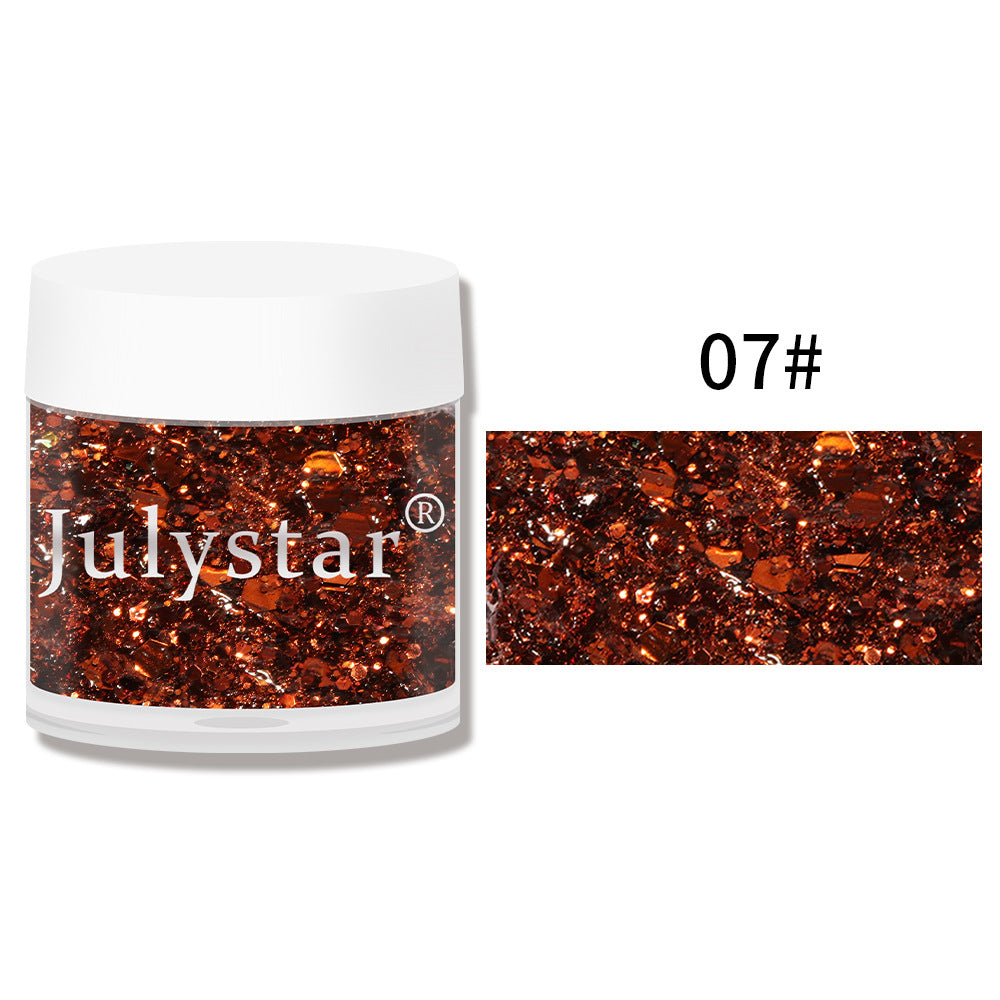 10 Colors Diamond Monochromatic Sequin Liquid Eyeshadow Gel