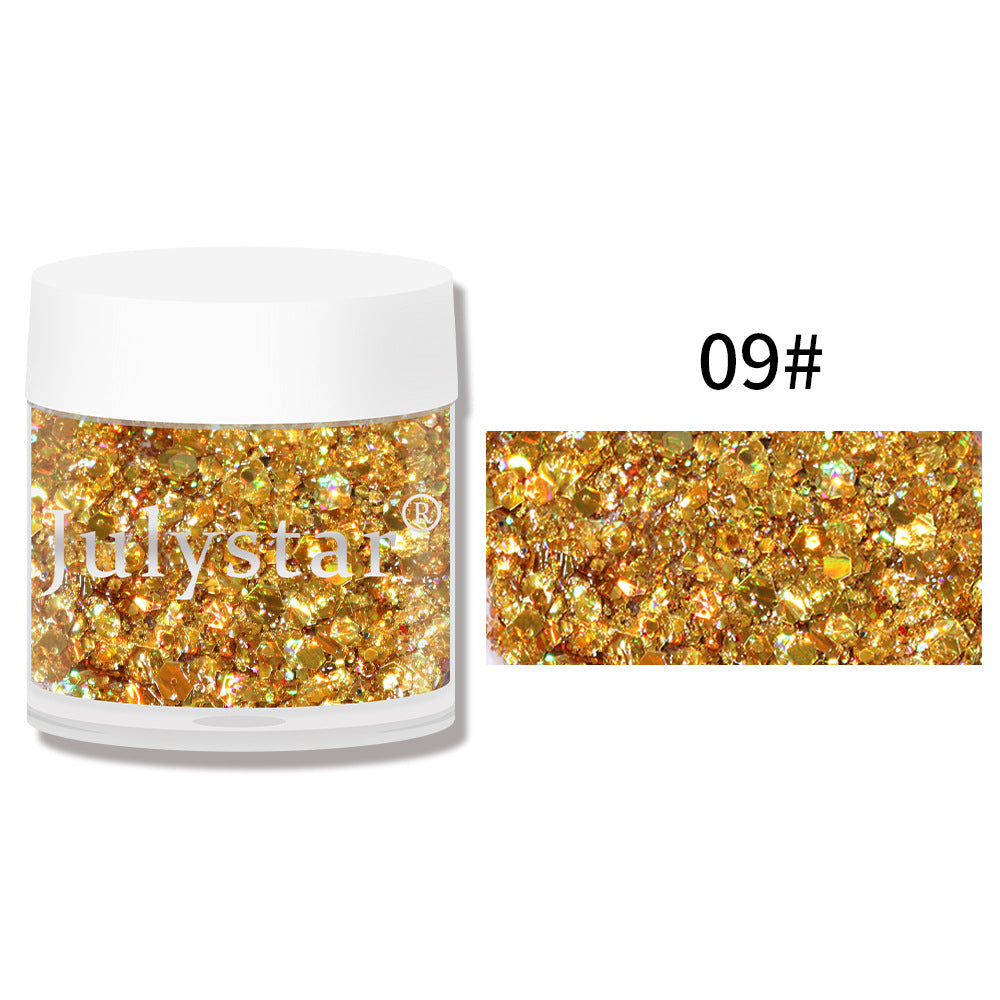 10 Colors Diamond Monochromatic Sequin Liquid Eyeshadow Gel
