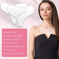 Silicone Chest Pads Wrinkles Patches Smooth Skin Reduce Aging