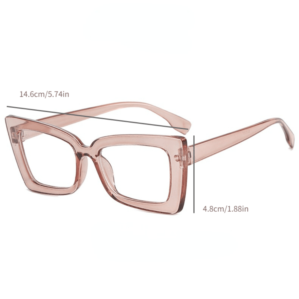 Cat Eye Clear Lens Glasses Women Men Anti Light Minimalist Reading Glasses