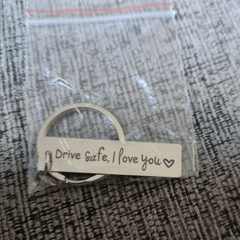 Drive Safe Keychain Pendant - Thoughtful Gift for Dad, Husband, Boyfriend
