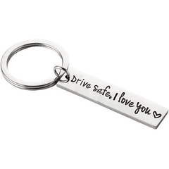 Drive Safe Keychain Pendant - Thoughtful Gift for Dad, Husband, Boyfriend