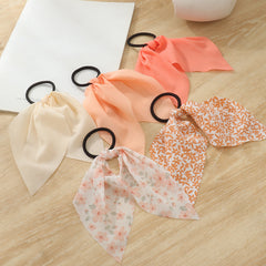 5pcs Mesh Decor Hair Tie Non Slip Scrunchie Ponytail Holder Elastic Hair Accesso