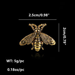 Retro Bee Brooch Wedding Suit Brides Men's Women's Shirt Collar Pin