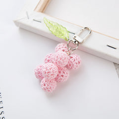 Handmade Crochet Ball Keychain Woven Pendant Gift