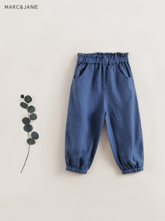 MARC&JANIE Girl's Linen Baggy Casual Pants Mosquito Proof Pants