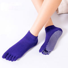 Solid Toe Non-Slip Yoga Socks for Women