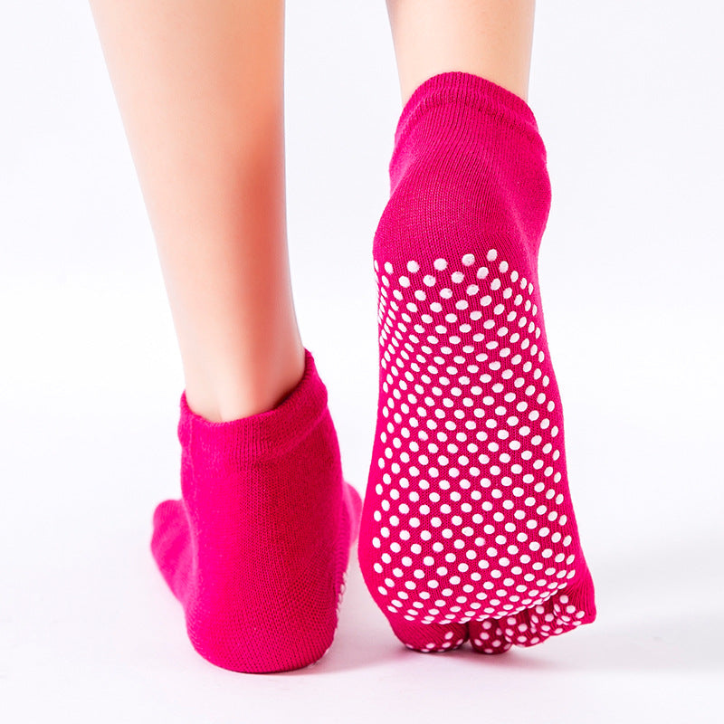 Solid Toe Non-Slip Yoga Socks for Women