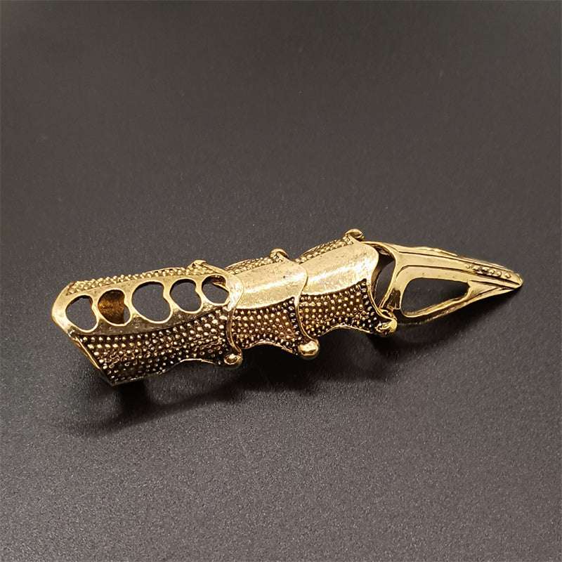 1Pcs Retro Knuckle Nails Bendable Finger Alloy Ring Men Women Jewelry Gift