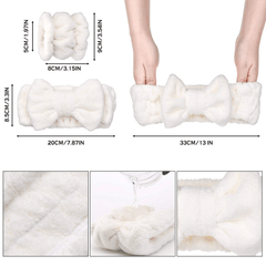 3pcs Solid Wristband Headband for Face Washing Makeup Spa