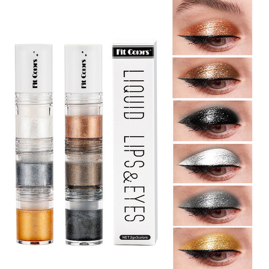 Glitter Liquid Eyeshadow Stick Waterproof Shimmer Texture