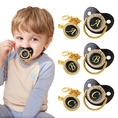 Cute 26 Letter Pacifier Chain Clip for Baby Necklace