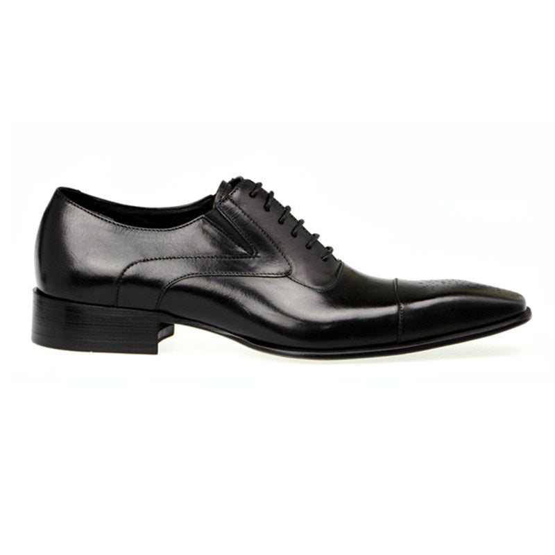 Men's Quarter Brogue Derby Shoes Square Toe Business Wedding Dress Shoes
