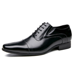Men's Quarter Brogue Derby Shoes Square Toe Business Wedding Dress Shoes