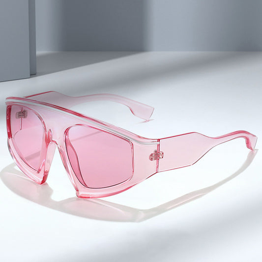 Y2K Wrap Around Sunglasses Clear Frame Sports Goggles UV400