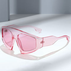 Y2K Wrap Around Sunglasses Clear Frame Sports Goggles UV400