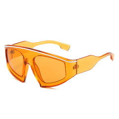 Y2K Wrap Around Sunglasses Clear Frame Sports Goggles UV400