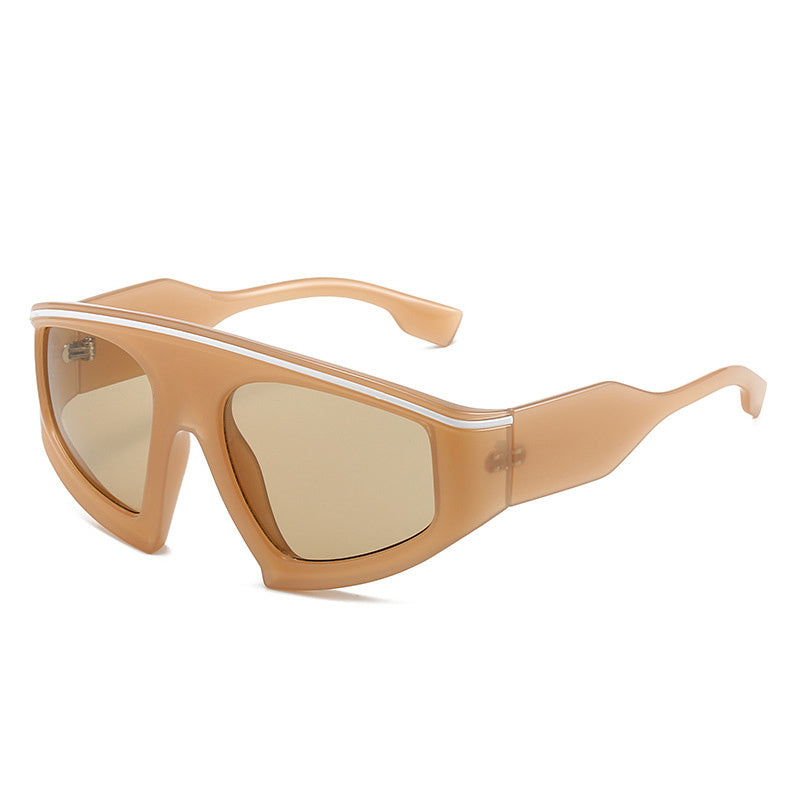 Y2K Wrap Around Sunglasses Clear Frame Sports Goggles UV400