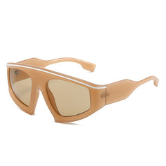 Y2K Wrap Around Sunglasses Clear Frame Sports Goggles UV400