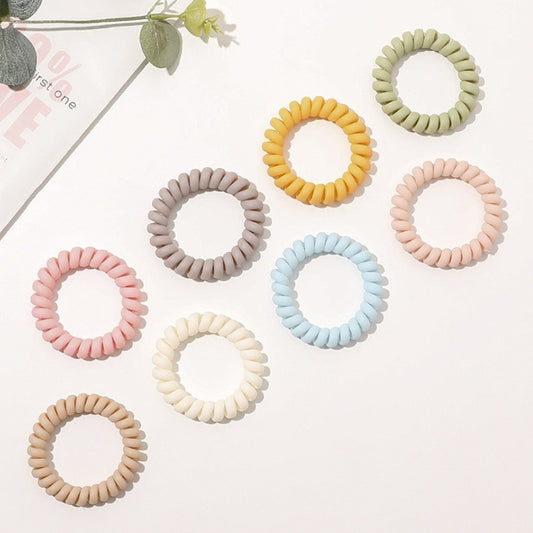 Frosted Solid Spiral Hair Tie Coil Hair Tie Waterproof Hair Accessories