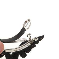 Rhinestone Double Flower Hair Clip for Women Girls Large Duckbill Clip Hairpin