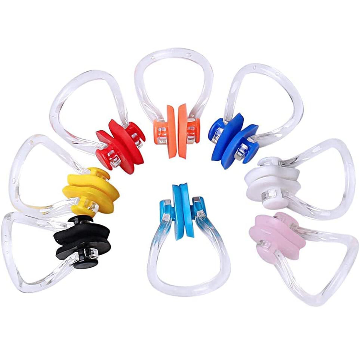 8pcs Waterproof Silicone Swimming Nose Clip - Comfortable Fit
