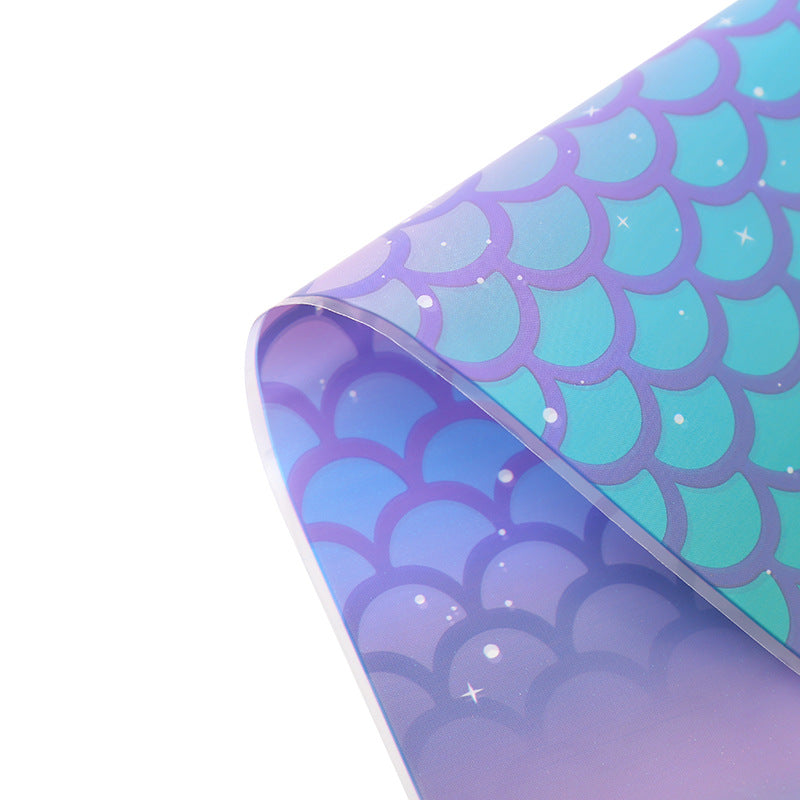 50pcs Mermaid Ripple Flat Pocket Packaging Bag Candy Biscuit Supplies