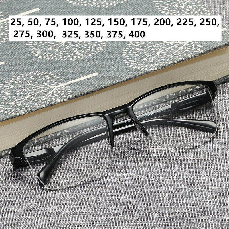 Resin Reading Glasses 1.75 Half Frame Portable Ultralight Magnifying