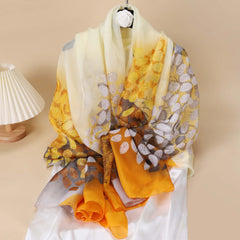 Thin Gauze Scarf Silk Shawl Classic Head Wrap Sunscreen Travel Beach Towel