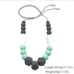 Silicone Teether Baby Teething Necklace Chewable Jewelry