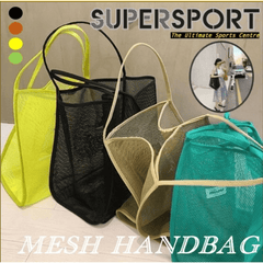 Summer Mesh Beach Bag Foldable Hollow Out Tote Bag Lightweight